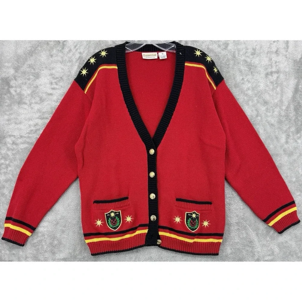 Vintage Essential Elements Sweater Womens Size M Nautical Sailor Anchor Heritage